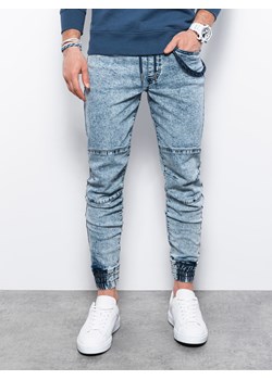 Spodnie męskie jeansowe joggery - jasnoniebieskie V1 P1056 ze sklepu ombre w kategorii Jeansy męskie - zdjęcie 142719552