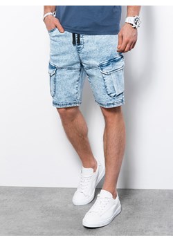Krótkie spodenki męskie jeansowe - jasny jeans W362 ze sklepu ombre w kategorii Spodenki męskie - zdjęcie 142719583