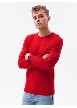 Elegancki sweter męski - czerwony V5 E177 ze sklepu ombre w kategorii Swetry męskie - zdjęcie 142719603