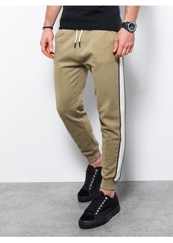 Spodnie męskie dresowe joggery P947 - oliwkowe ze sklepu ombre w kategorii Spodnie męskie - zdjęcie 142720764