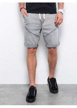 Krótkie spodenki męskie jeansowe - szare W361 ze sklepu ombre w kategorii Spodenki męskie - zdjęcie 142721764