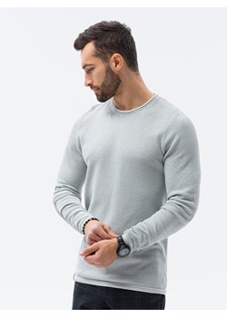 Sweter męski - jasnoszary V11 E121 ze sklepu ombre w kategorii Swetry męskie - zdjęcie 142721923