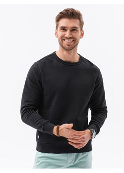 Bluza męska bez kaptura bawełniana - czarna V2 B1146 ze sklepu ombre w kategorii Bluzy męskie - zdjęcie 142721953