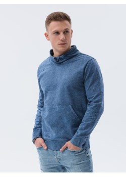 Bluza męska niebieska Ombre casual  ze sklepu ombre w kategorii Bluzy męskie - zdjęcie 142722184