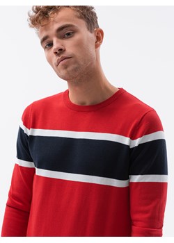 Sweter męski - czerwony V1 E190 ze sklepu ombre w kategorii Swetry męskie - zdjęcie 142722372
