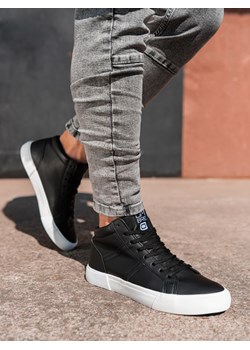 Buty męskie sneakersy T379 - czarne ze sklepu ombre w kategorii Trampki męskie - zdjęcie 142722543