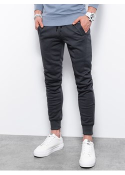 Spodnie męskie dresowe joggery P867 - grafitowe ze sklepu ombre w kategorii Spodnie męskie - zdjęcie 142723372