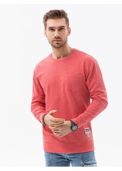 Bluza męska bez kaptura B1149 - czerwona ze sklepu ombre w kategorii Bluzy męskie - zdjęcie 142723493