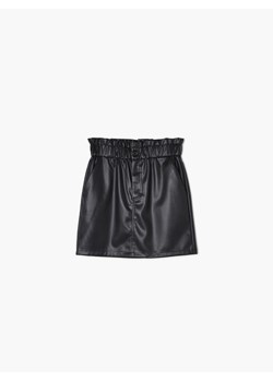 Cropp - Czarna spódnica z talią paperbag - czarny ze sklepu Cropp w kategorii Spódnice - zdjęcie 142726131