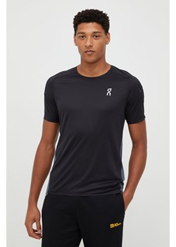 On-running t-shirt do biegania Performance kolor czarny wzorzysty ze sklepu ANSWEAR.com w kategorii T-shirty męskie - zdjęcie 142727843