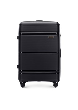 Duża walizka z polipropylenu jednokolorowa czarna ze sklepu WITTCHEN w kategorii Walizki - zdjęcie 142728034