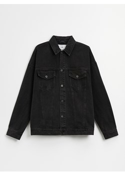Kurtka jeansowa oversize z efektem sprania czarna - Czarny ze sklepu House w kategorii Kurtki męskie - zdjęcie 142750014