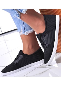 Wsuwane damskie buty sportowe czarne /G12-2 12369 T290/ ze sklepu Pantofelek24.pl w kategorii Trampki damskie - zdjęcie 142799133