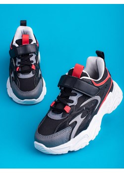sneakersy chłopięce shelovet na grubej platformie czarne ze sklepu czasnabuty.pl w kategorii Buty sportowe dziecięce - zdjęcie 142821982