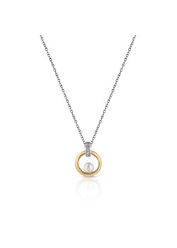 Naszyjnik srebrny z perłą i cyrkoniami SJT/NP008 ze sklepu W.KRUK w kategorii Naszyjniki - zdjęcie 142837314