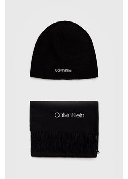 Calvin Klein komplet z domieszką wełny kolor czarny ze sklepu ANSWEAR.com w kategorii Dodatki męskie - zdjęcie 142848250