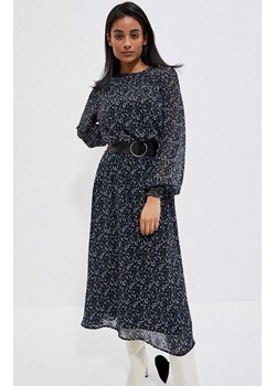 Sukienka z paskiem 3903, Kolor czarny-wzór, Rozmiar XS, Moodo ze sklepu Primodo w kategorii Sukienki - zdjęcie 142859981