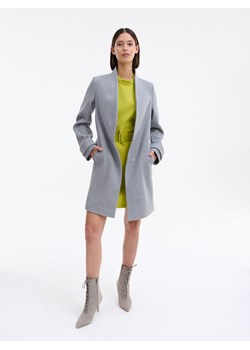 Reserved - Gładki płaszcz - Jasny szary ze sklepu Reserved w kategorii Płaszcze damskie - zdjęcie 142879992
