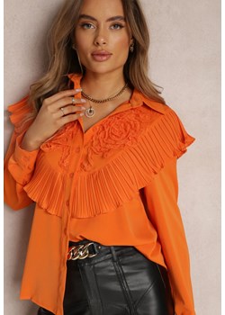 Pomarańczowa Koszula Vinther ze sklepu Renee odzież w kategorii Koszule damskie - zdjęcie 142899563