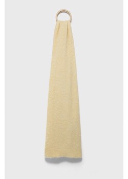 American Vintage szalik wełniany damskie kolor żółty gładki ze sklepu ANSWEAR.com w kategorii Szaliki i chusty damskie - zdjęcie 142921713