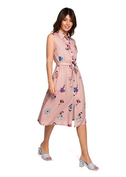 Sukienka w kolorze beżowym ze wzorem ze sklepu Limango Polska w kategorii Sukienki - zdjęcie 143006524