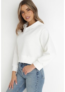 Biała Bluza z Kapturem Kilinoron ze sklepu Born2be Odzież w kategorii Bluzy damskie - zdjęcie 143071903