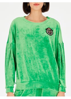 Welurowa zielona bluza L'AF Eden ze sklepu Eye For Fashion w kategorii Bluzy damskie - zdjęcie 143182303