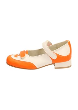 Biało pomarańczowe pantofle dziecięce 2204 ze sklepu suzana.pl w kategorii Balerinki dziecięce - zdjęcie 143204963