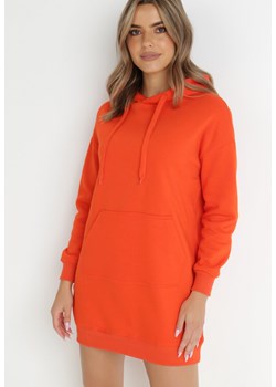 Pomarańczowa Bluza Długa z Kapturem Nilalra ze sklepu Born2be Odzież w kategorii Bluzy damskie - zdjęcie 143270470