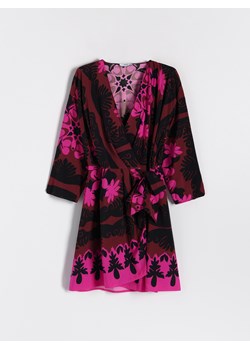 Reserved - Kopertowa sukienka z EcoVero™ - Brązowy ze sklepu Reserved w kategorii Sukienki - zdjęcie 143276291
