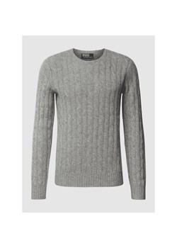 Sweter z dzianiny ze ściegiem warkoczowym model ‘CABLE’ ze sklepu Peek&Cloppenburg  w kategorii Swetry męskie - zdjęcie 143292894