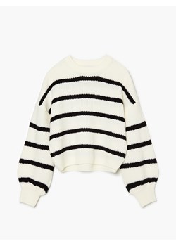 Cropp - Sweter w paski - kremowy ze sklepu Cropp w kategorii Swetry damskie - zdjęcie 143322782
