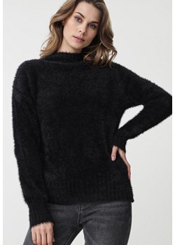 Czarny Sweter Wełniany Holding On ze sklepu Born2be Odzież w kategorii Swetry damskie - zdjęcie 143372292