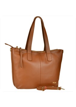 Vezze włoska torebka shopper skórzana brąz camel ze sklepu melon.pl w kategorii Torby Shopper bag - zdjęcie 143413474