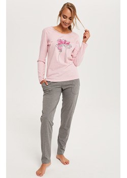 Hoja piżama damska z długimi rękawem, Kolor różowo-szary, Rozmiar XL, Italian Fashion ze sklepu Intymna w kategorii Piżamy damskie - zdjęcie 143415112