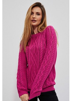 Ażurowy sweter ze sklepu Moodo.pl w kategorii Swetry damskie - zdjęcie 143442573