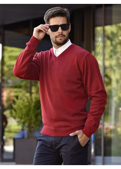 Bond serek - burgund ze sklepu Swetry Lasota w kategorii Swetry męskie - zdjęcie 143451931