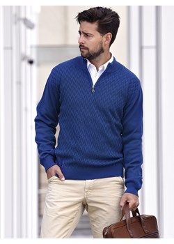 Sweter męski Denis polo - atlantik - M ze sklepu Swetry Lasota w kategorii Swetry męskie - zdjęcie 143451932