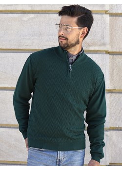 Sweter męski Denis polo - zielony - M ze sklepu Swetry Lasota w kategorii Swetry męskie - zdjęcie 143451934