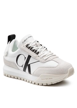 Calvin Klein Jeans Sneakersy New Retro Runner Laceup Low YW0YW00683 Biały ze sklepu MODIVO w kategorii Buty sportowe damskie - zdjęcie 143532471