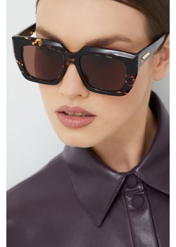 Bottega Veneta okulary przeciwsłoneczne damskie kolor brązowy ze sklepu ANSWEAR.com w kategorii Okulary przeciwsłoneczne damskie - zdjęcie 143583542