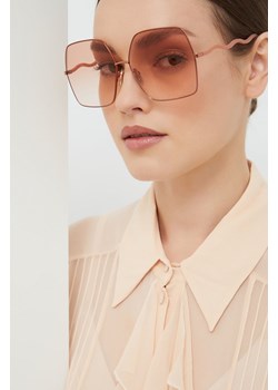 Chloé okulary przeciwsłoneczne damskie kolor różowy ze sklepu ANSWEAR.com w kategorii Okulary przeciwsłoneczne damskie - zdjęcie 143583560