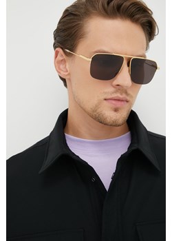 Bottega Veneta okulary przeciwsłoneczne kolor złoty ze sklepu ANSWEAR.com w kategorii Okulary przeciwsłoneczne męskie - zdjęcie 143583622