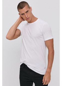 Solid T-shirt bawełniany kolor biały gładki ze sklepu ANSWEAR.com w kategorii T-shirty męskie - zdjęcie 143583654