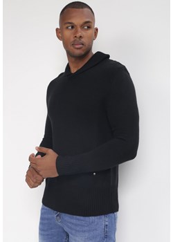 Czarny Sweter Cretadus ze sklepu Born2be Odzież w kategorii Swetry męskie - zdjęcie 143588340