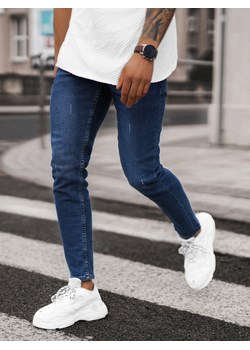 Spodnie jeansowe męskie ciemno-niebieskie OZONEE E/5192/01 ze sklepu ozonee.pl w kategorii Jeansy męskie - zdjęcie 143593081