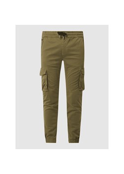 Spodnie cargo z detalami z logo model ‘Twill’ ze sklepu Peek&Cloppenburg  w kategorii Spodnie męskie - zdjęcie 143595432