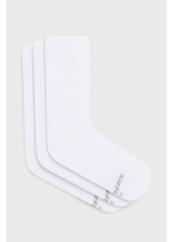 Skechers skarpetki (3-pack) damskie kolor biały ze sklepu ANSWEAR.com w kategorii Skarpetki damskie - zdjęcie 143655153