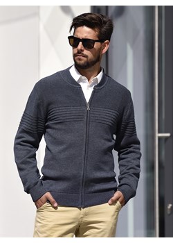Sweter męski - Lukas rozpinany - denim - M ze sklepu Swetry Lasota w kategorii Swetry męskie - zdjęcie 143667830