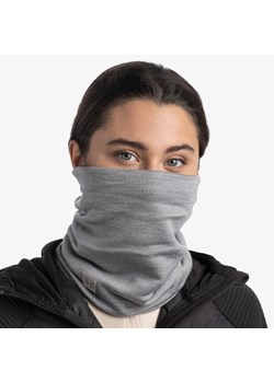 Komin uniseks BUFF HEAVYWEIGHT MERINO WOOL SOLID LIGHT GREY - szary ze sklepu Sportstylestory.com w kategorii Szaliki i chusty damskie - zdjęcie 143669903
